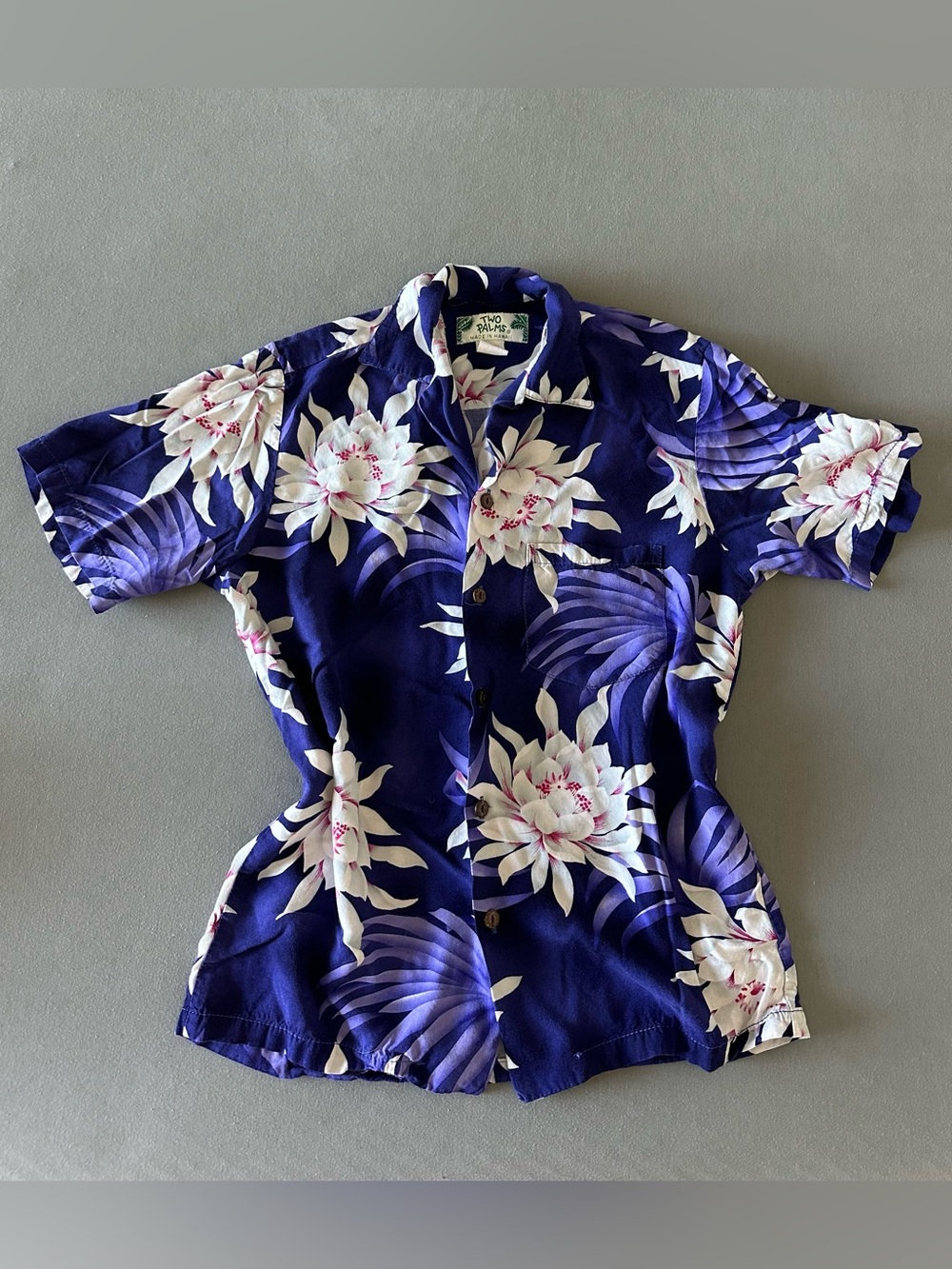 Two Palms Purple Hawaiian Shirt